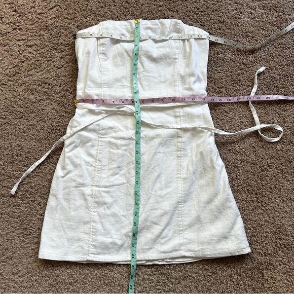 Abercrombie & Fitch White Tie Waist Sleeveless Mini Dress Size Small - Picture 11 of 11